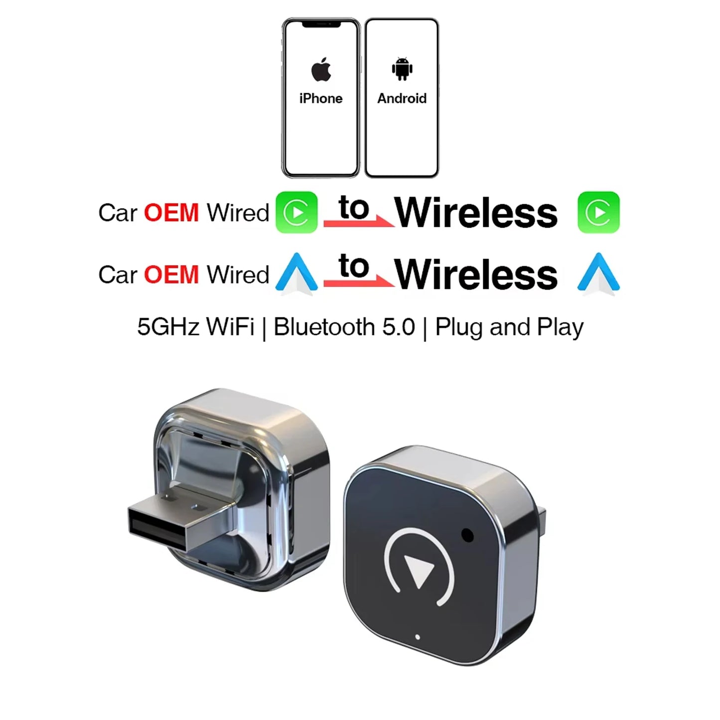 Ultra-Compact Wireless CarPlay Smart Adapter