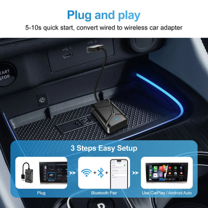 **Universal 2-in-1 Wireless Smart Car Adapter**