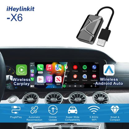**Universal 2-in-1 Wireless Smart Car Adapter**